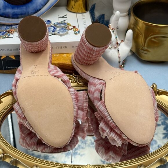 🆕 LOEFFLER RANDALL 🧿 NWOB Penny Soft Pink Gingham Pleated Bow Heel, Sz 7 - Picture 14 of 14